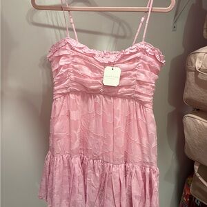 Altar'd State Light Pink Textured Dress